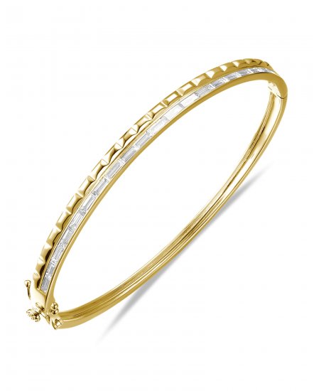 BAGUETTE DIAMOND BANGLE BRACELET (TB1192)