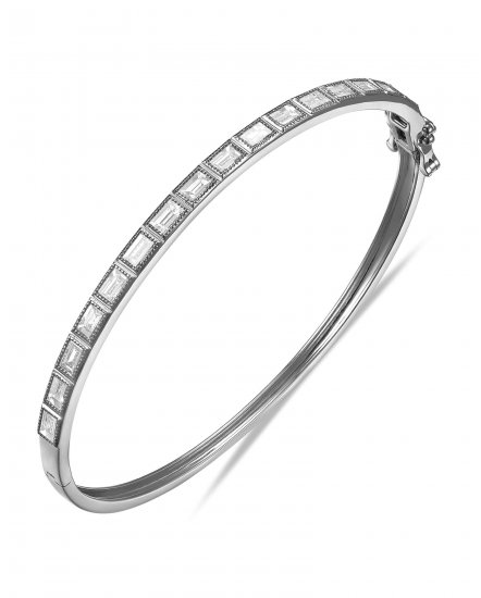 BAGUETTE DIAMOND BANGLE BRACELET (TB1193)