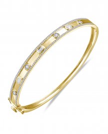 EMERALD CUT DIAMOND BANGLE BRACELET (TB1194)