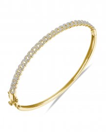 LINK STYLE DIAMOND BANGLE BRACELET (TB1209)