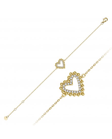 HEART SHAPE DIAMOND BRACELET (TB1215)