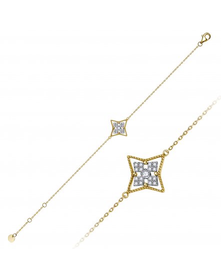 FOUR LEAF STYLE DIAMOND BRACELET (TB1223)