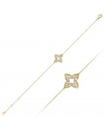 FOUR LEAF STYLE DIAMOND BRACELET (TB1229)