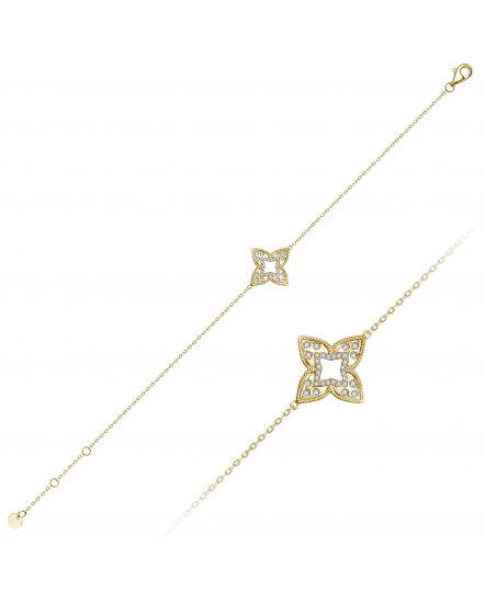 FOUR LEAF STYLE DIAMOND BRACELET (TB1229)