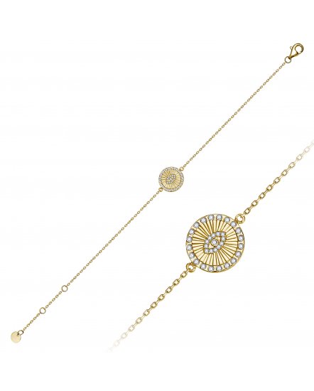 ROUND STYLE EVIL EYE DIAMOND BRACELET (TB1231)