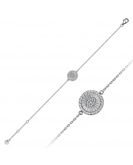 ROUND STYLE EVIL EYE DIAMOND BRACELET (TB1231)