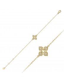 FOUR LEAF STYLE DIAMOND BRACELET (TB1233)