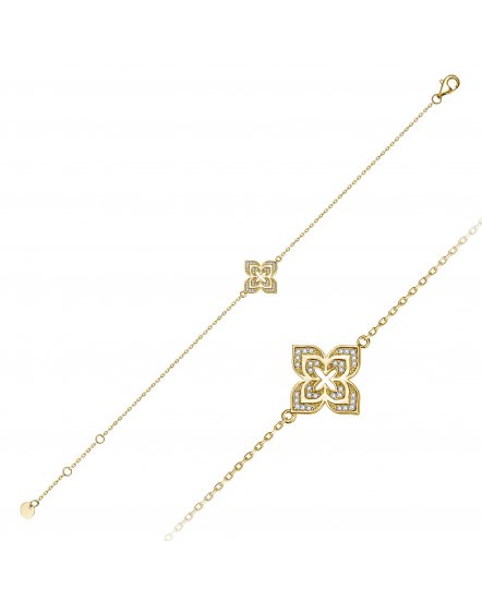 FOUR LEAF STYLE DIAMOND BRACELET (TB1233)