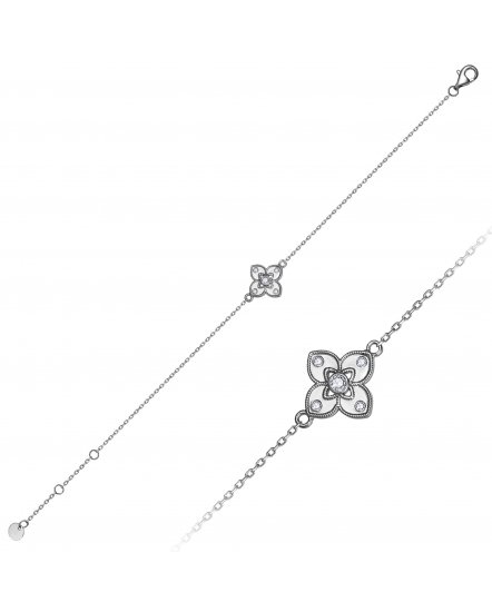 FOUR LEAF STYLE DIAMOND BRACELET (TB1234)