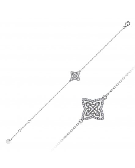 FOUR LEAF STYLE DIAMOND BRACELET (TB1236)