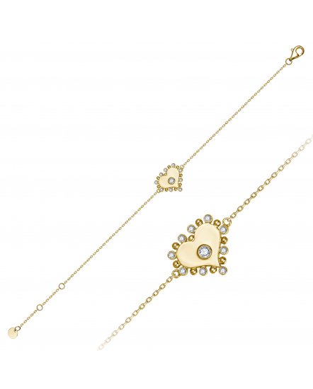 HEART SHAPE DIAMOND BRACELET (TB1238)