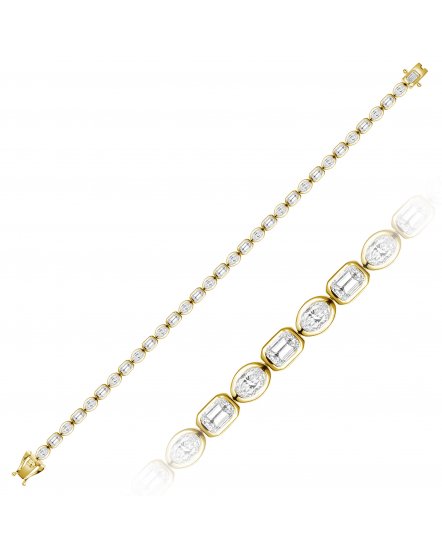 EMERALD CUT OVAL DIAMOND BRACELET (TB1254)