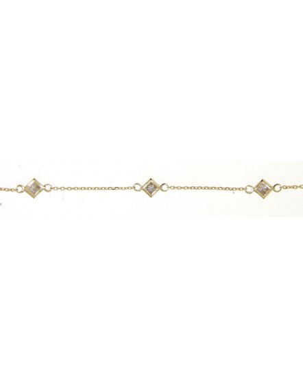 PRINCESS CUT DIAMOND BRACELET (TB236)