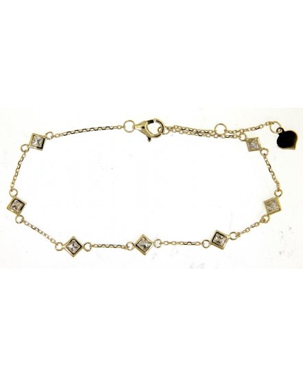 PRINCESS CUT DIAMOND BY THE YARD BRACELET (TB258)