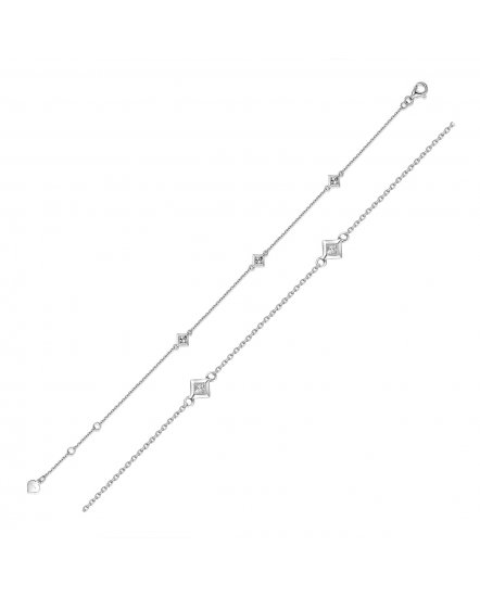 PRINCESS CUT DIAMOND BY THE YARD BRACELET (TB259)