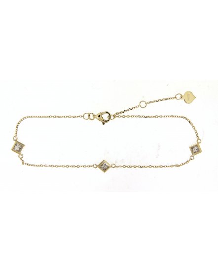 PRINCESS CUT DIAMOND BY THE YARD BRACELET (TB259)