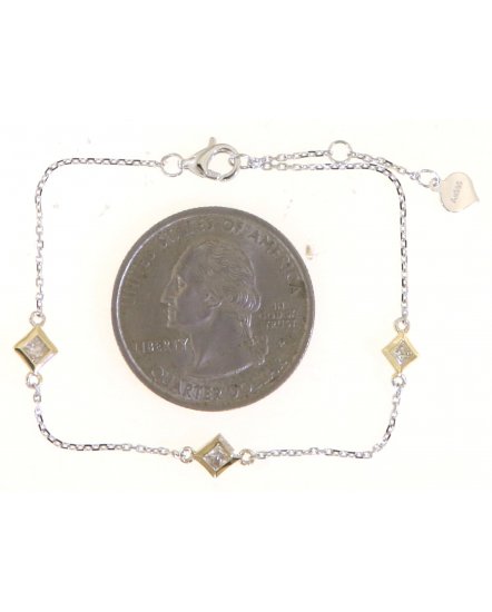 PRINCESS CUT DIAMOND BY THE YARD BRACELET (TB259)