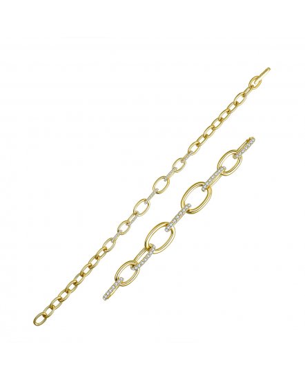 LINK STYLE DIAMOND BRACELET (TB282)