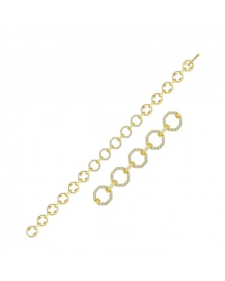 LINK STYLE DIAMOND BRACELET (TB306)