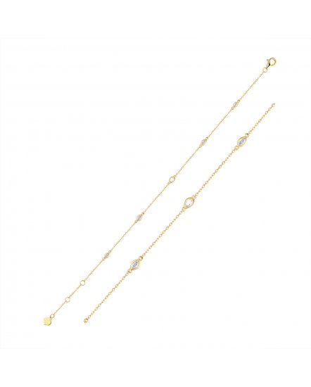 BEZEL DIAMOND BY THE YARD BRACELET (TB307)