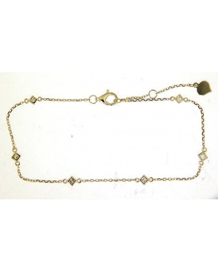 PRINCESS CUT DIAMOND BY THE YARD BRACELET (TB308)