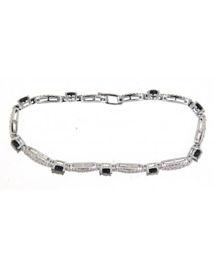 OVAL SAPPHIRE DIAMOND BRACELET (TB311)