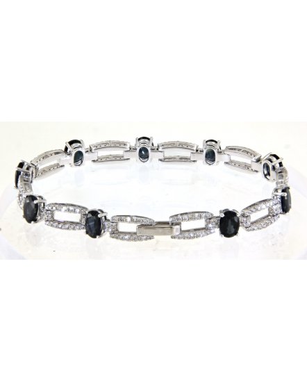 OVAL SAPPHIRE DIAMOND BRACELET (TB311)
