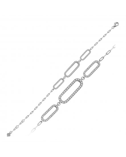 OPEN BAR LINK STYLE DIAMOND BRACELET (TB320)
