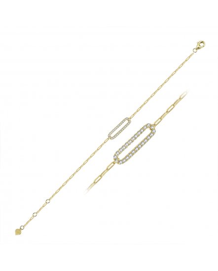 OPEN BAR LINK STYLE DIAMOND BRACELET (TB330)