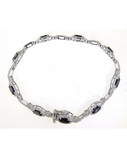 OVAL SAPPHIRE DIAMOND BRACELET (TB344)