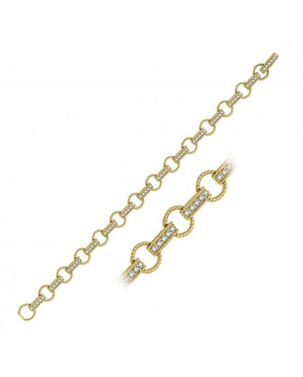 LINK STYLE DIAMOND BRACELET (TB376)