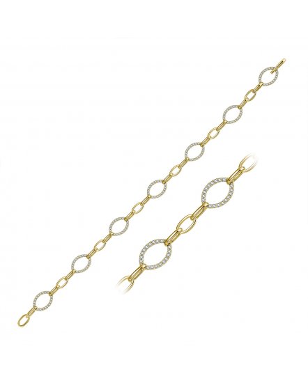 LINK STYLE DIAMOND BRACELET (TB377)