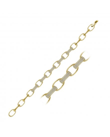 LINK STYLE DIAMOND BRACELET (TB385)
