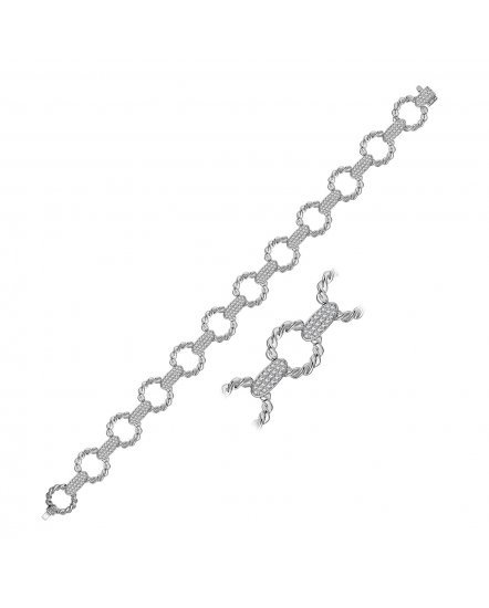 LINK STYLE DIAMOND BRACELET (TB402)