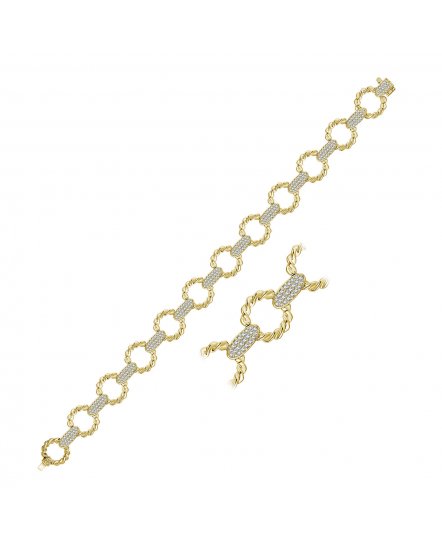 LINK STYLE DIAMOND BRACELET (TB402)