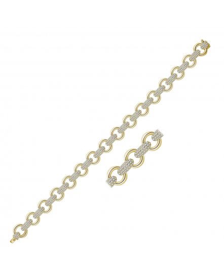 LINK STYLE DIAMOND BRACELET (TB404)