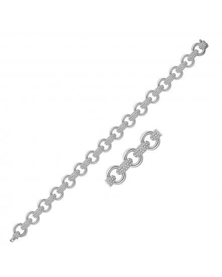 LINK STYLE DIAMOND BRACELET (TB404)