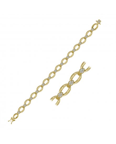LINK STYLE DIAMOND BRACELET (TB405)