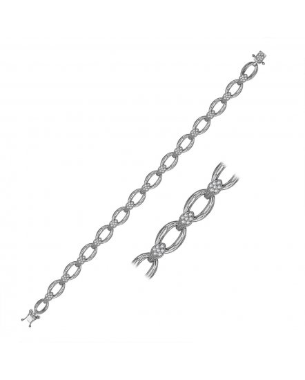 LINK STYLE DIAMOND BRACELET (TB405)
