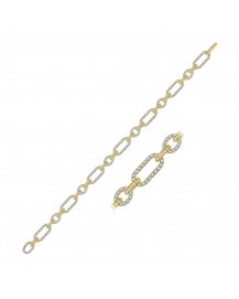 LINK STYLE DIAMOND BRACELET (TB409)