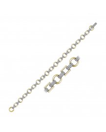 LINK STYLE DIAMOND BRACELET (TB410)