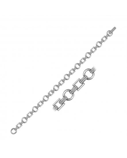LINK STYLE DIAMOND BRACELET (TB410)