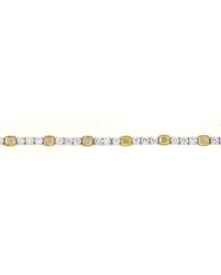 MULTI TONE CUSHION DIAMOND BRACELET (TB419)