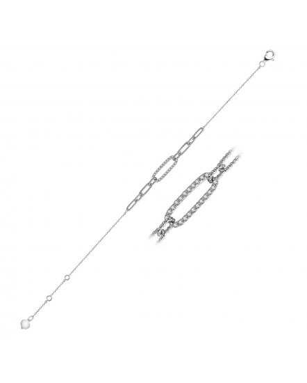 OPEN BAR LINK STYLE DIAMOND BRACELET (TB426)
