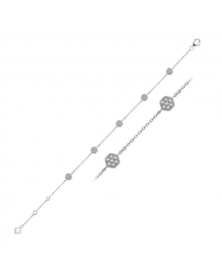 HEXAGON STYLE DIAMOND BRACELET (TB430)