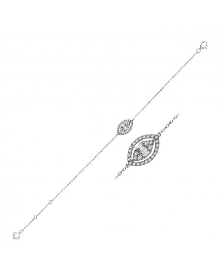 MARQUISE STYLE BAGUETTE DIAMOND BRACELET (TB434)