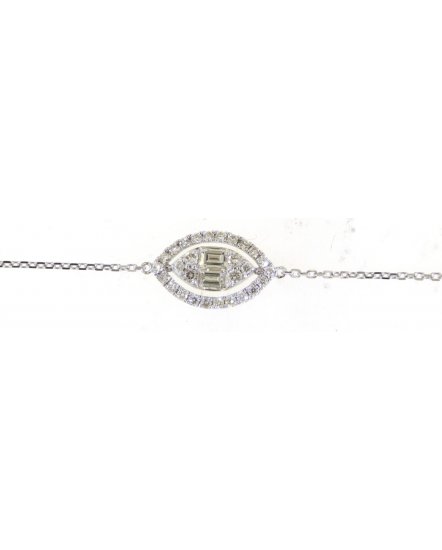 MARQUISE STYLE BAGUETTE DIAMOND BRACELET (TB434)