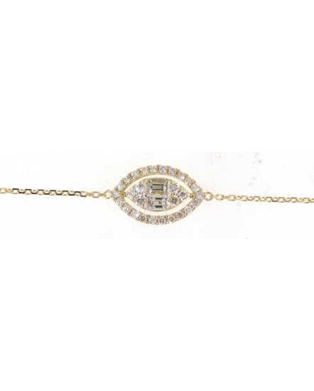 MARQUISE STYLE BAGUETTE DIAMOND BRACELET (TB434)