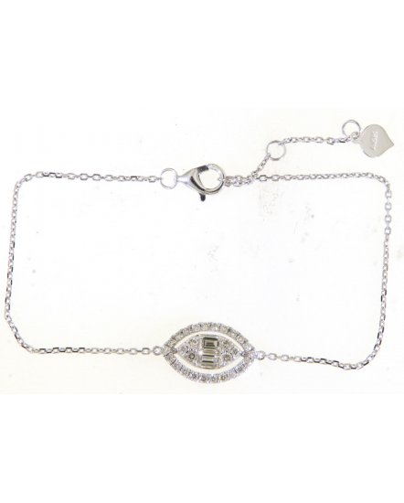 MARQUISE STYLE BAGUETTE DIAMOND BRACELET (TB434)