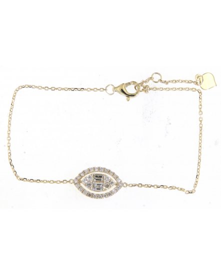 MARQUISE STYLE BAGUETTE DIAMOND BRACELET (TB434)